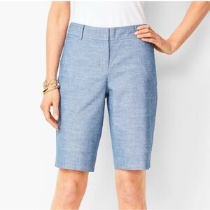 Talbots Women's Cambray Bermuda Perfect Shorts 9.5 inch inseam NWT Size 8p